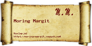 Moring Margit névjegykártya